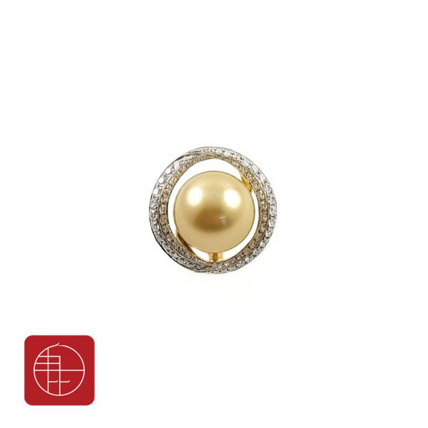 金珠耳環，黃金珍珠耳環202306300504
