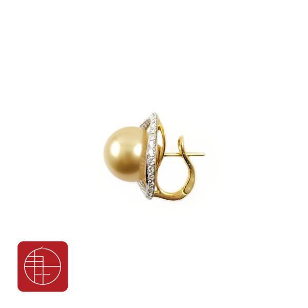 金珠耳環，黃金珍珠耳環202306300503
